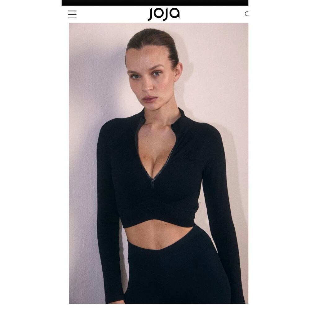 NWT Joja Exhale Long Sleeve crop Top Midnight XS